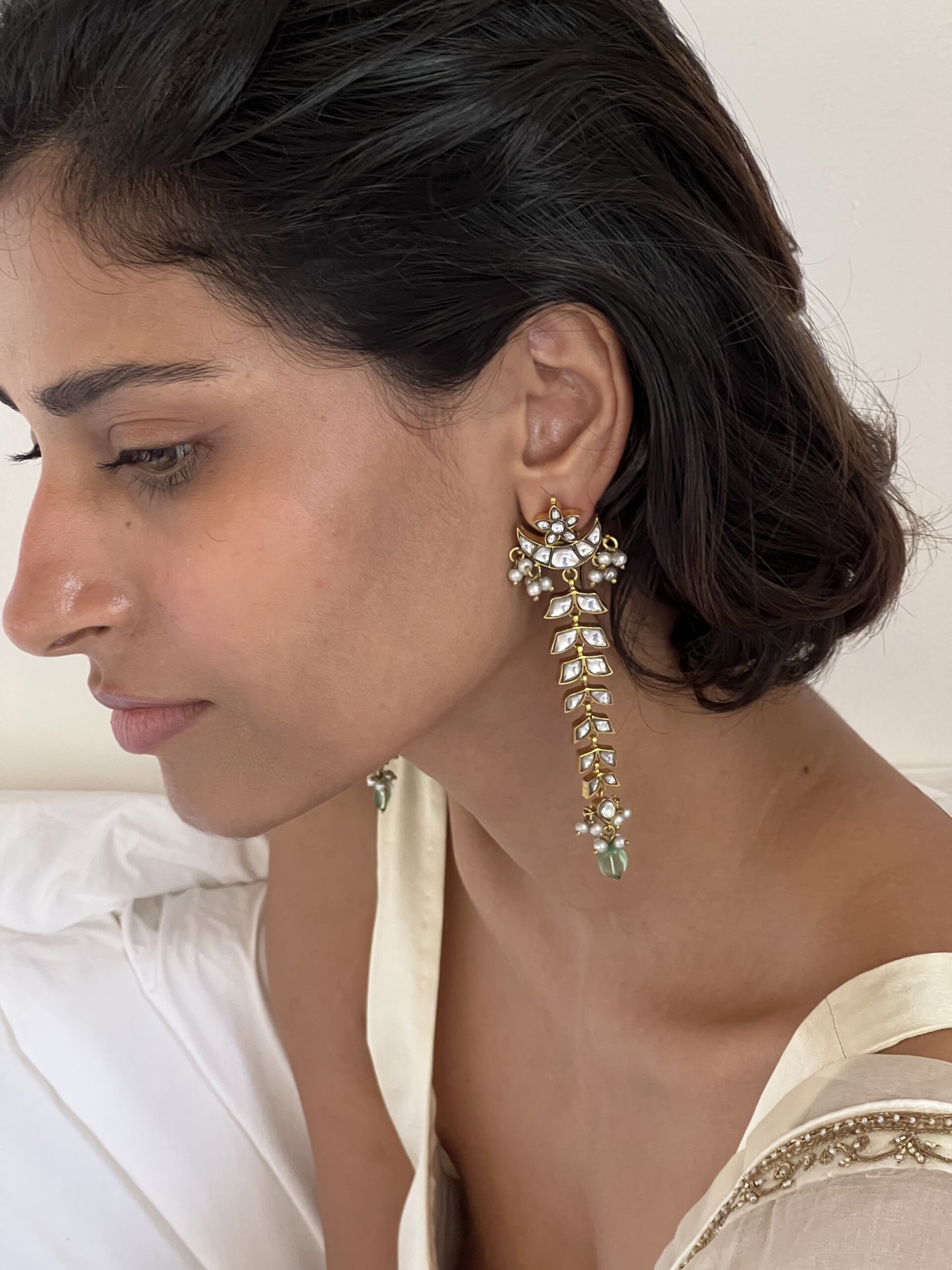 Latest Stylish Meenakari Pearl Jhumka Jhumki Traditional Earrings for Women  and Girls | GERMA BAZAR L.L.P